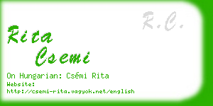 rita csemi business card